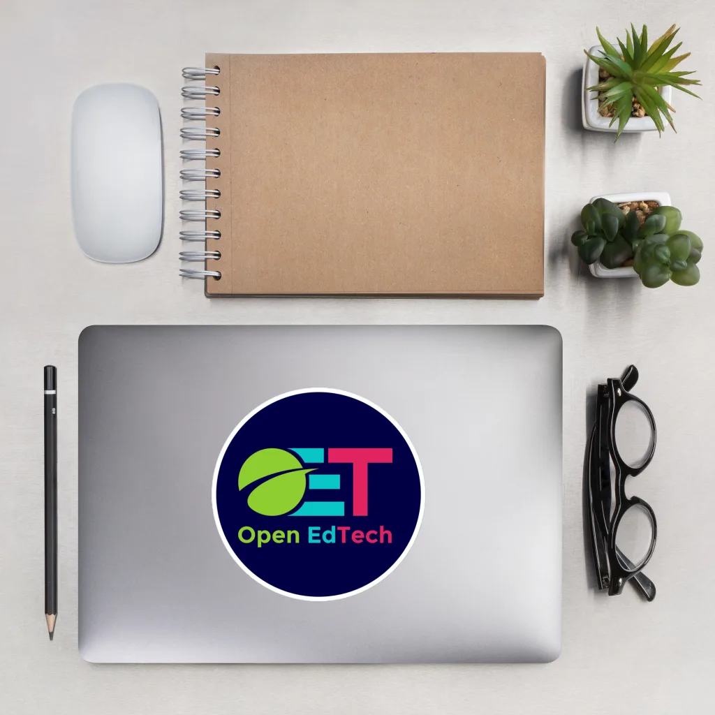 Circular Logo Sticker Blue